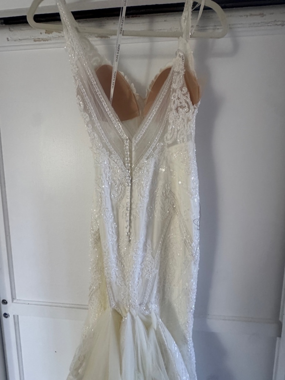 Martina Liana Ivory and Silver Lace Bridal Gown - Picture 8 of 14